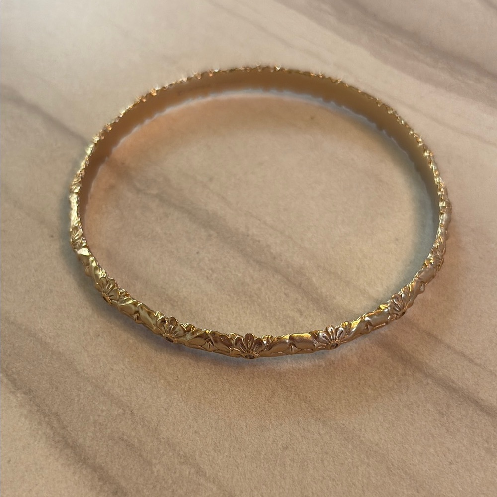 Kendra Scott Gold Floral Bangle, not produced